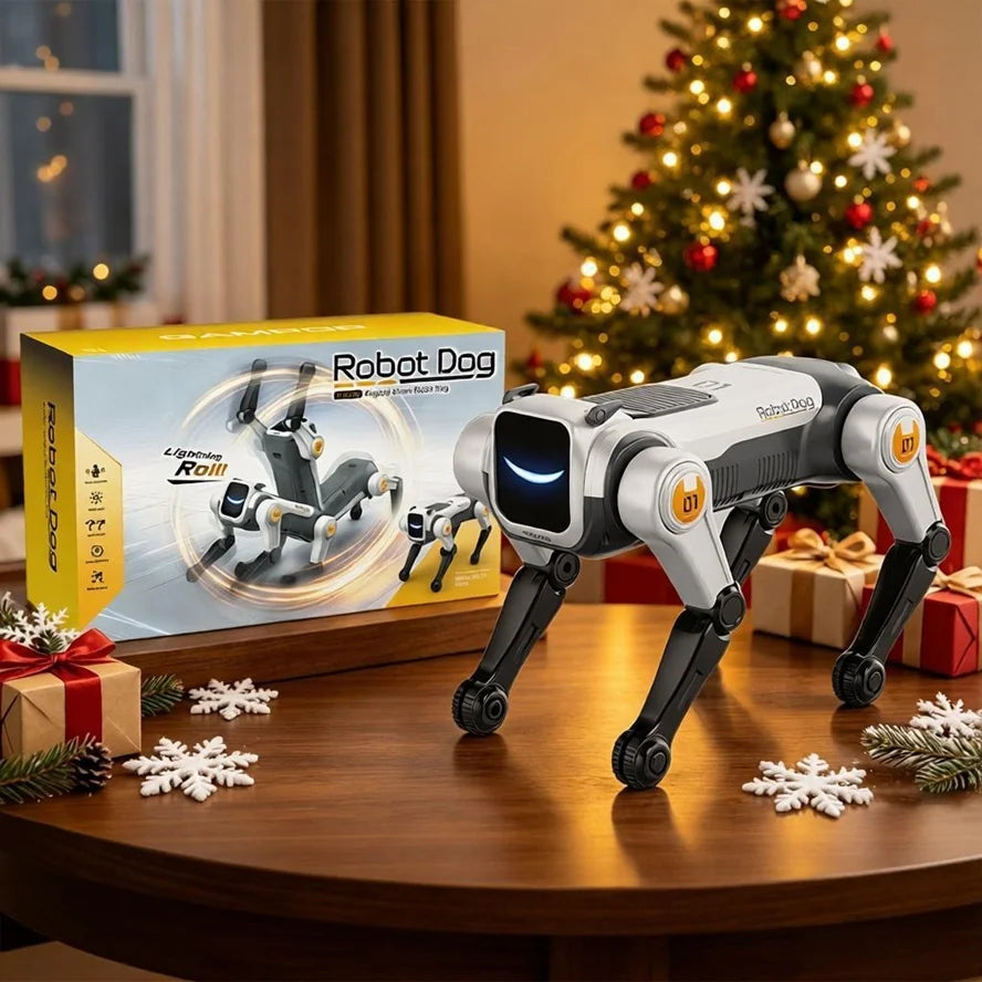 RC Mechanical Dog Intelligent AI RC Robot Dog Voice Command Programmable Singing Dancing Electronic Stunt Bionic Smart Robot Dog FLIPSTYLEZLLC