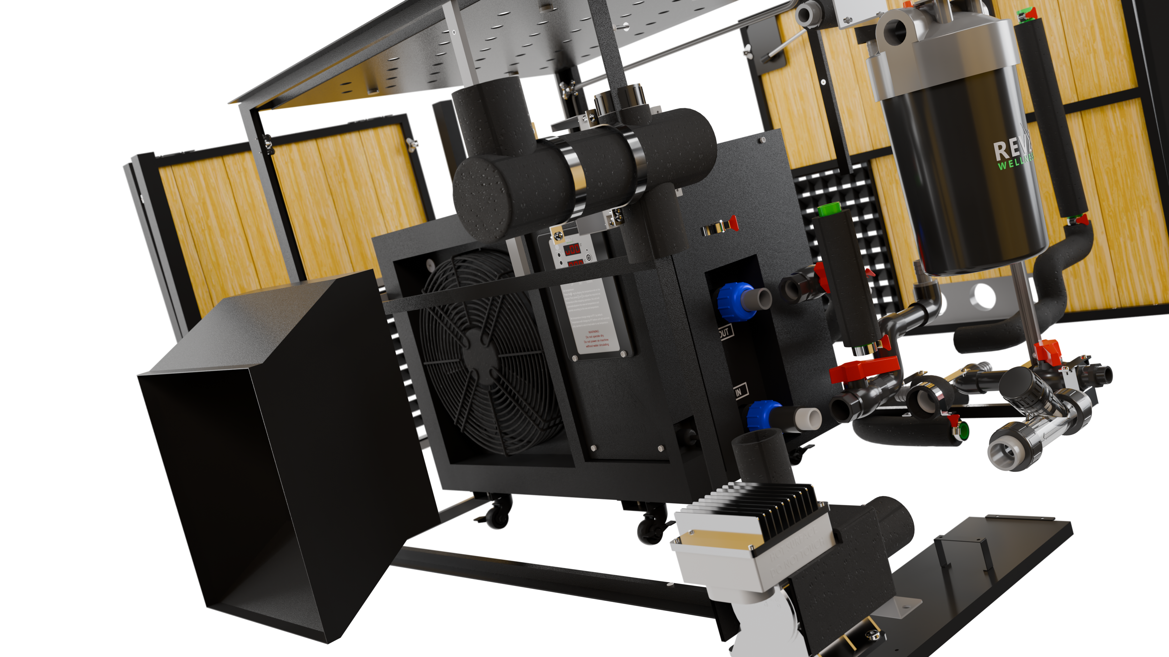 RevX Acrylic X Tub Cold Plunge + LUX High Performance Chiller and Filtration System RevX Wellness
