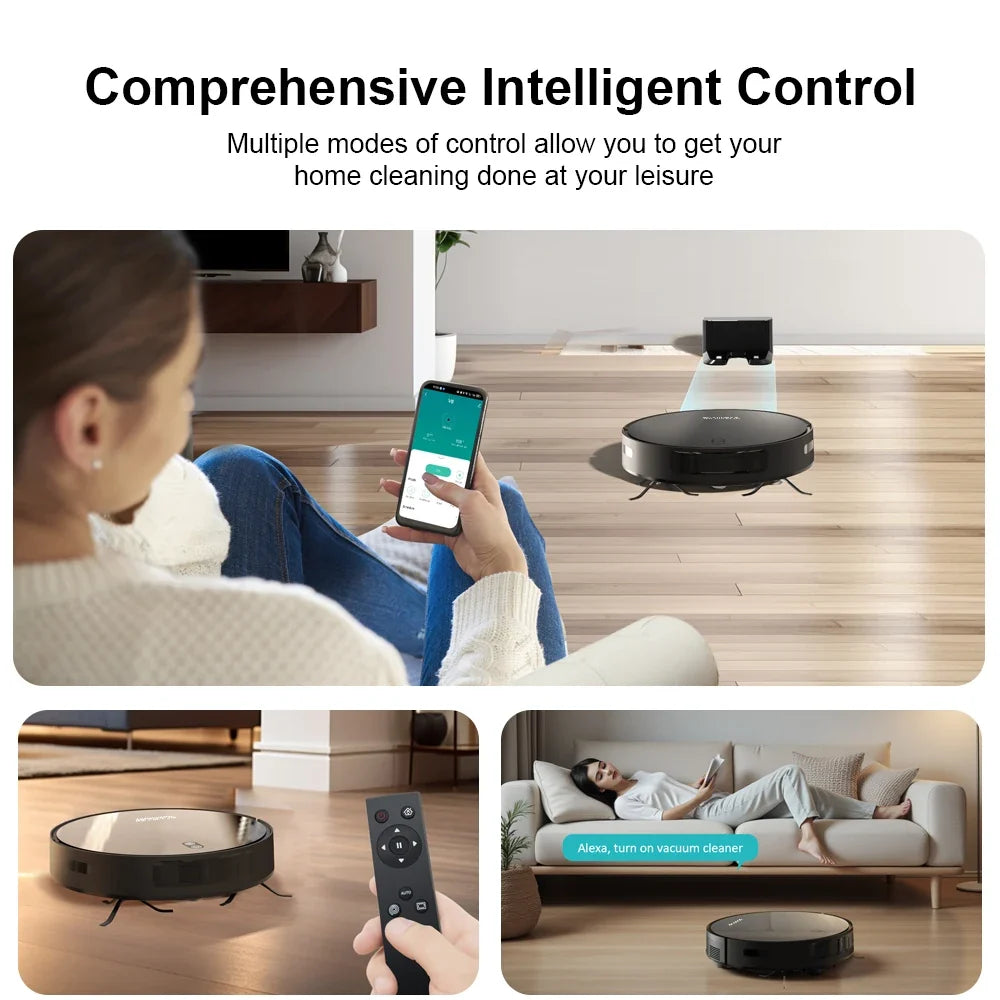 Robot Vacuum Cleaner Combo and Mop 6000PA Strong Suction  Robotic App& Remote Control Self-Charging Smart Mapping for Pet Hair FLIPSTYLEZLLC