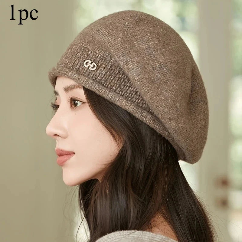 Women’s Soft Beanie Hat – Lightweight Stretchy Jacquard Knit Casual Cap FitiqueFit
