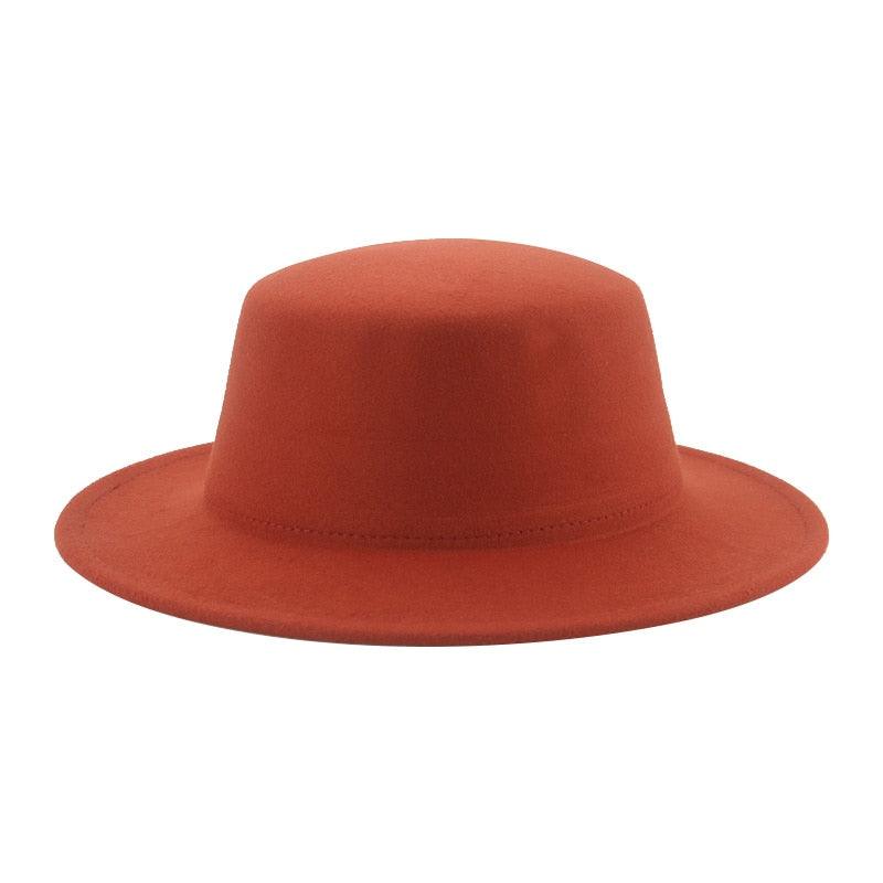 Women Luxury Fedora Hat Women Fedora Hat Women Solid Wide Brim Winter Men Hat Retro Wide Autumn Unique Style Men Hat Vintage Brown Formal Wedding Fedora Hats Stevvex