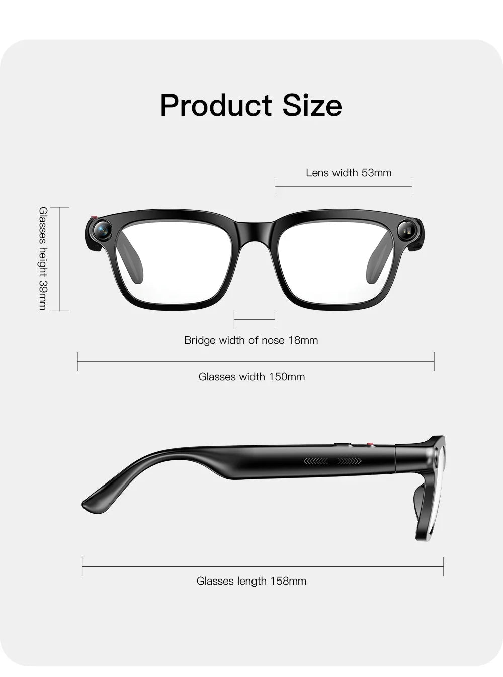 LIGE Smart Glasses HD Photo Video Open AI Record Translation Touch Photochromic Lenses Bluetooth Call Music Multifunction Glasses