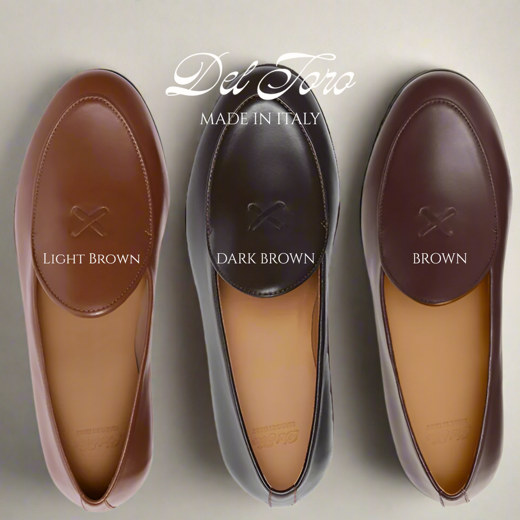 Men's Dark Brown Leather Milano Loafer Del Toro Shoes