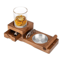 Multifunction Cigar & Whiskey Gift Set Stand with Ashtray and Drawer DDR BBQ Supply