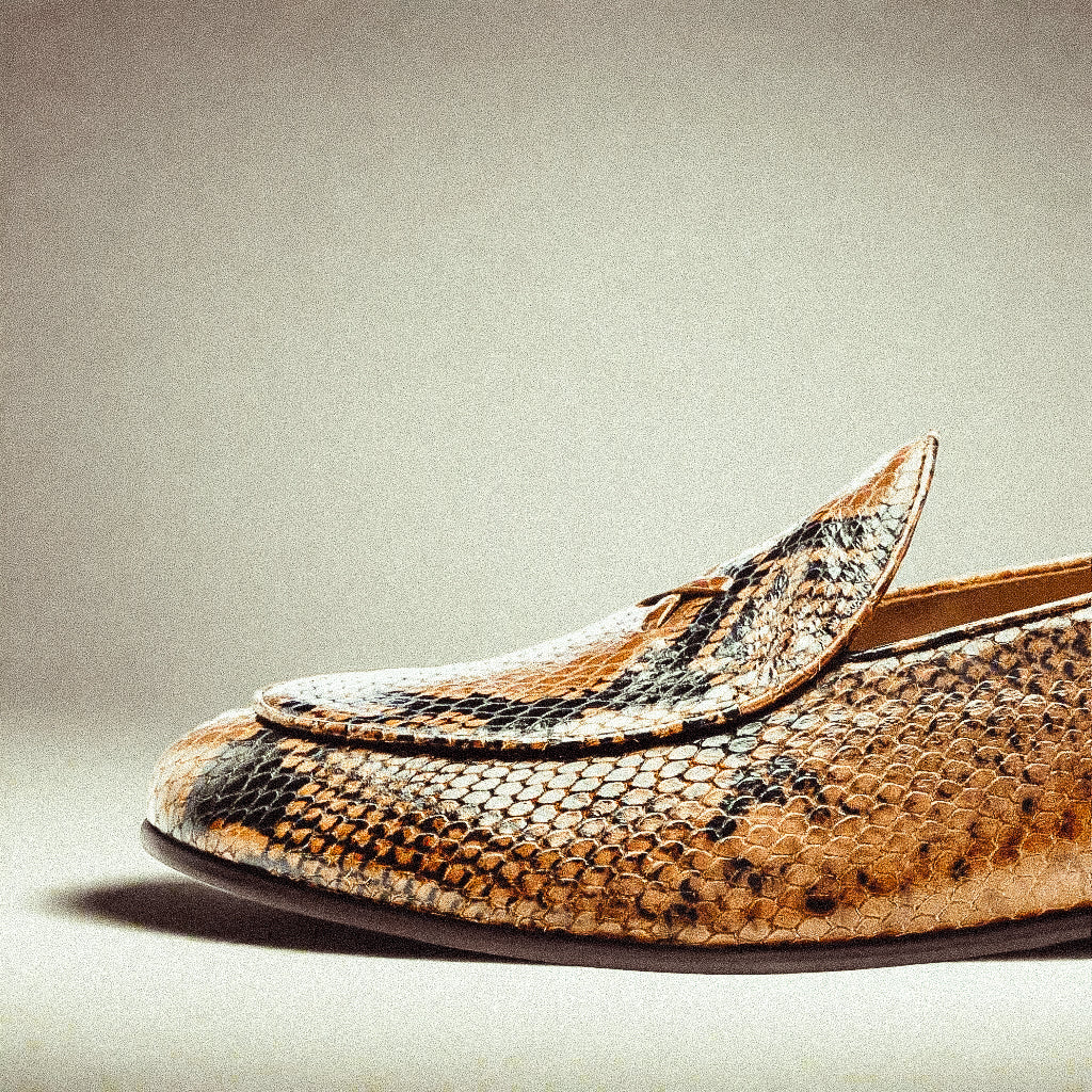 Men's Brown Snakeskin Milano Loafer Del Toro Shoes