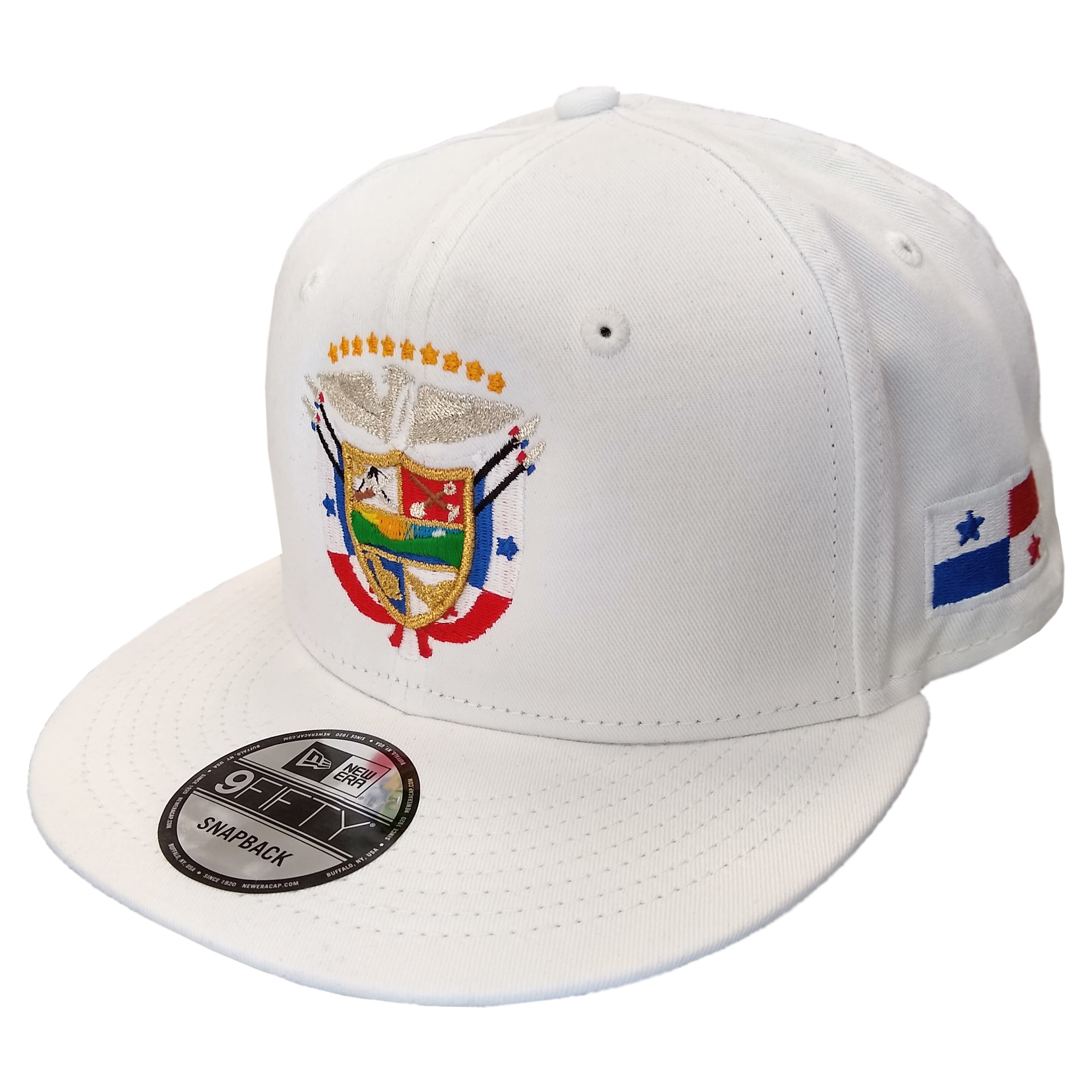SnapBack Panama Hats with Embroidered Panama Shield and Flag Peligro Sports
