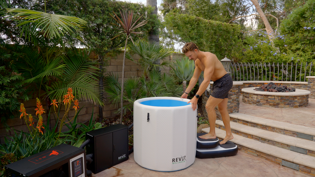 RevX Inflatable Barrel with Inflatable Steps RevX Wellness