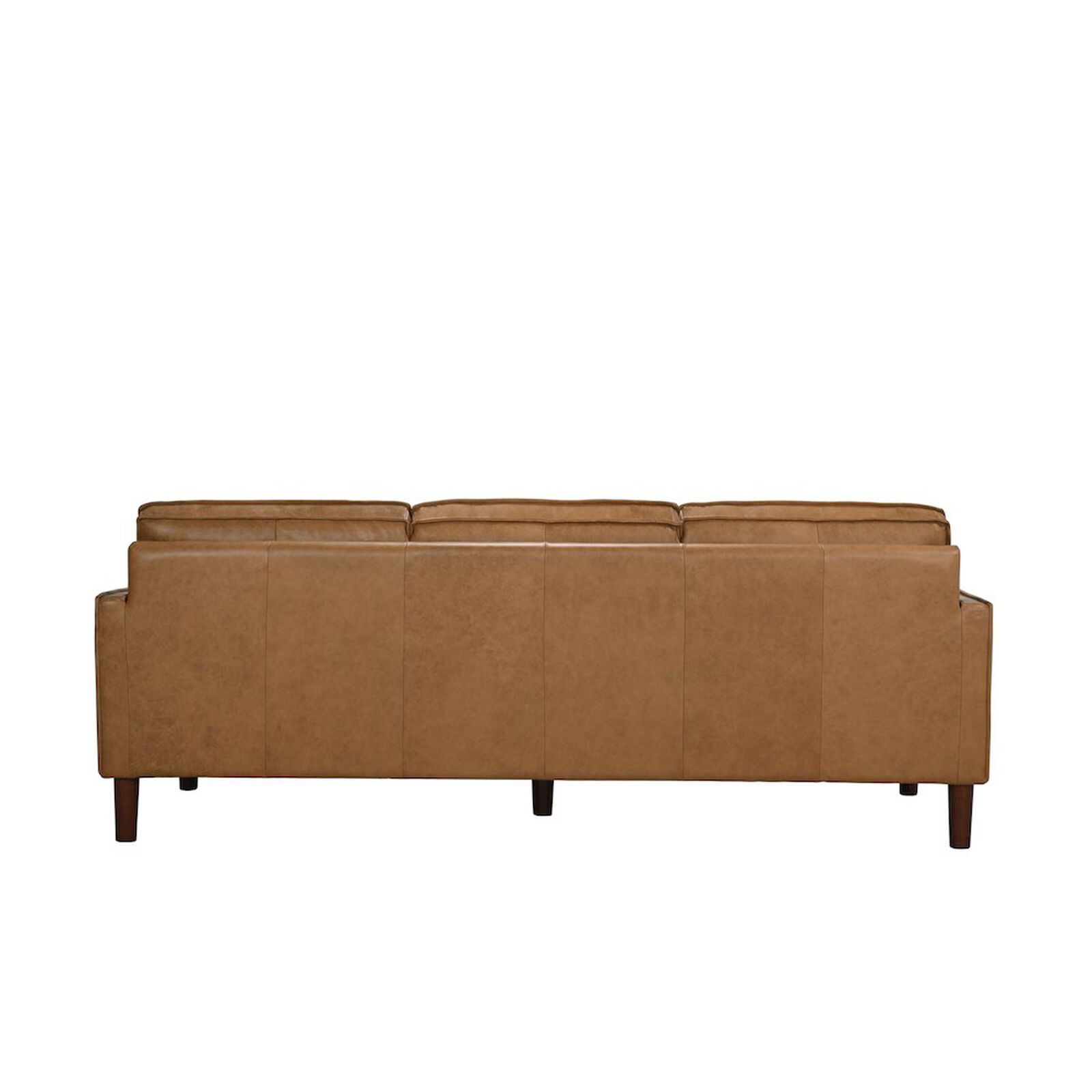 Soria Saddle Brown Top-Grain Leather Sofa Ornate Furniture