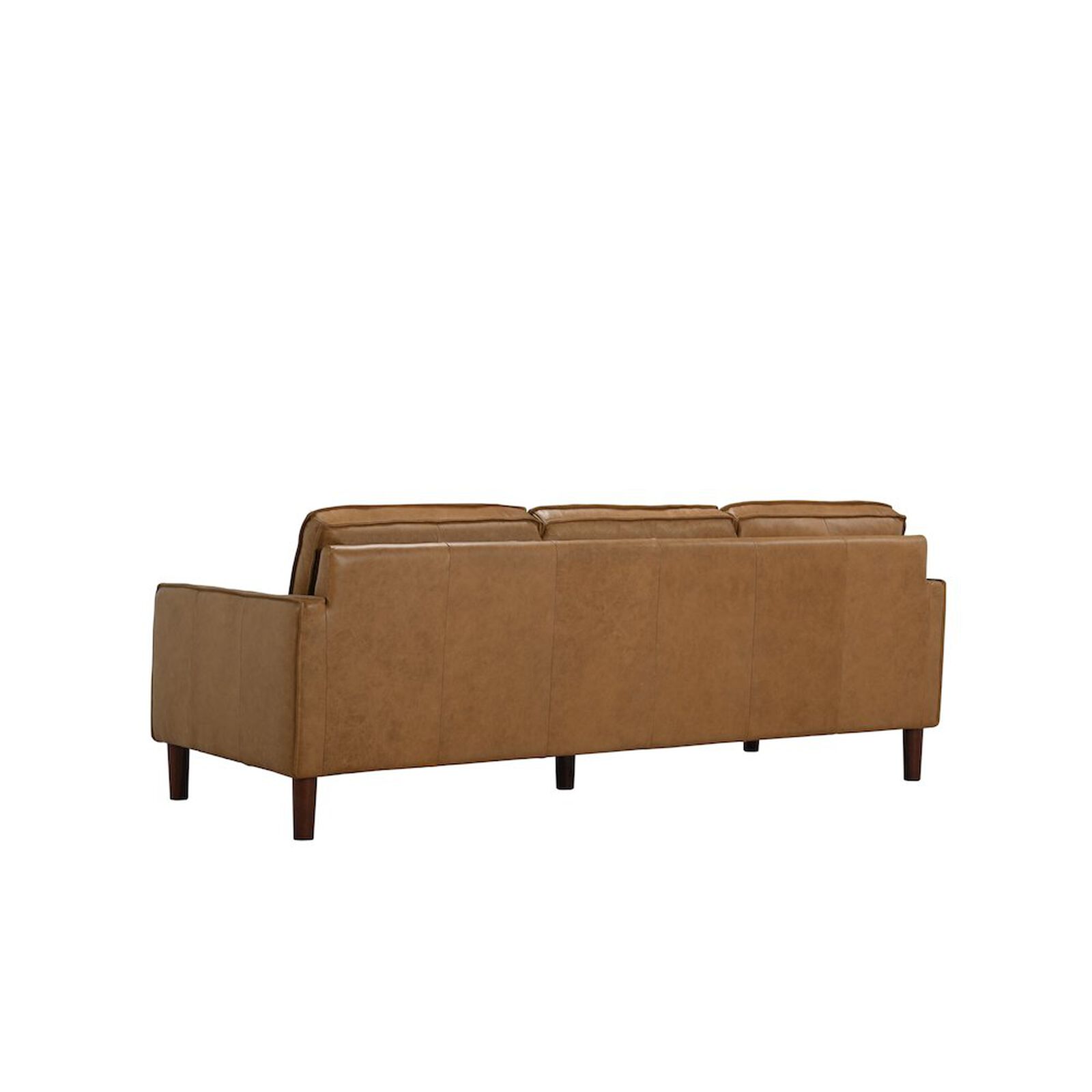 Soria Saddle Brown Top-Grain Leather Sofa Ornate Furniture