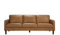 Soria Saddle Brown Top-Grain Leather Sofa Ornate Furniture