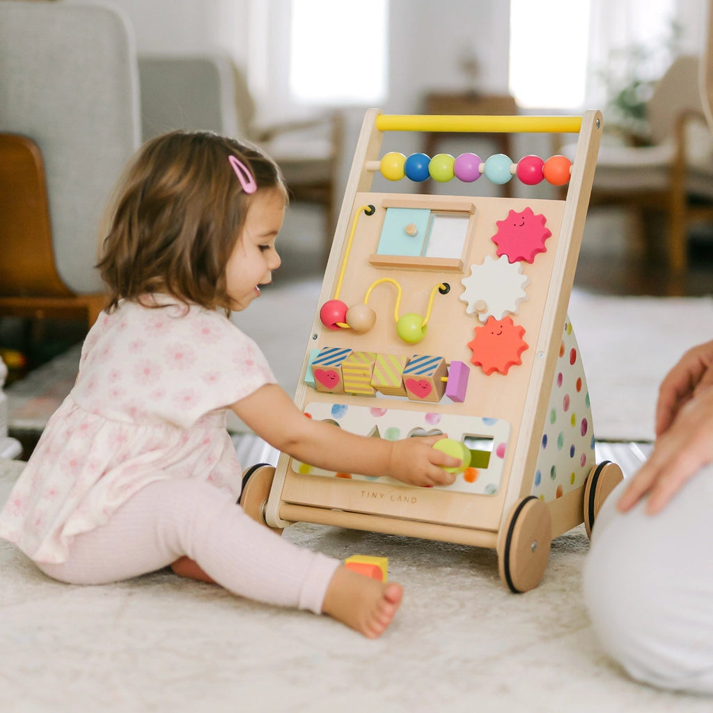 Tiny Land® Premium Natural Wooden Activity Walker Tiny Land INC