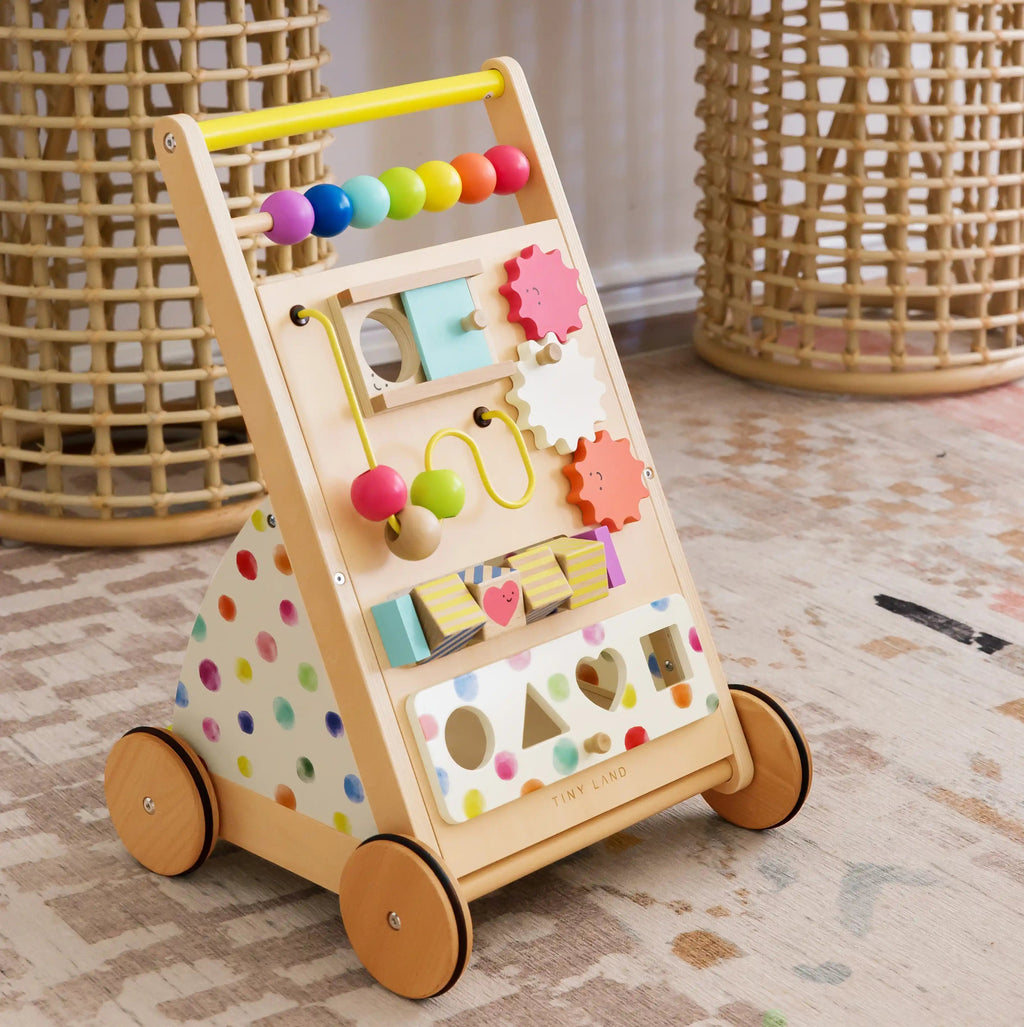 Tiny Land® Premium Natural Wooden Activity Walker Tiny Land INC