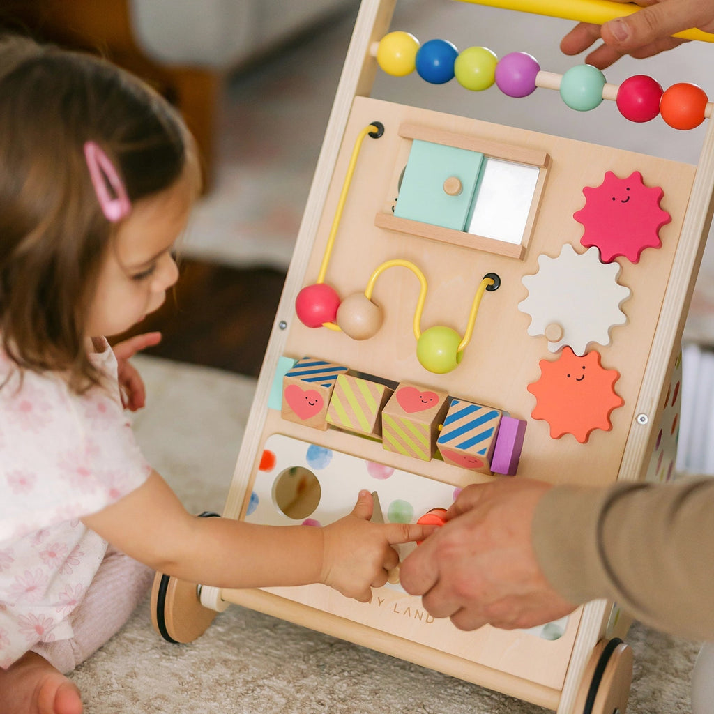 Tiny Land® Premium Natural Wooden Activity Walker Tiny Land INC
