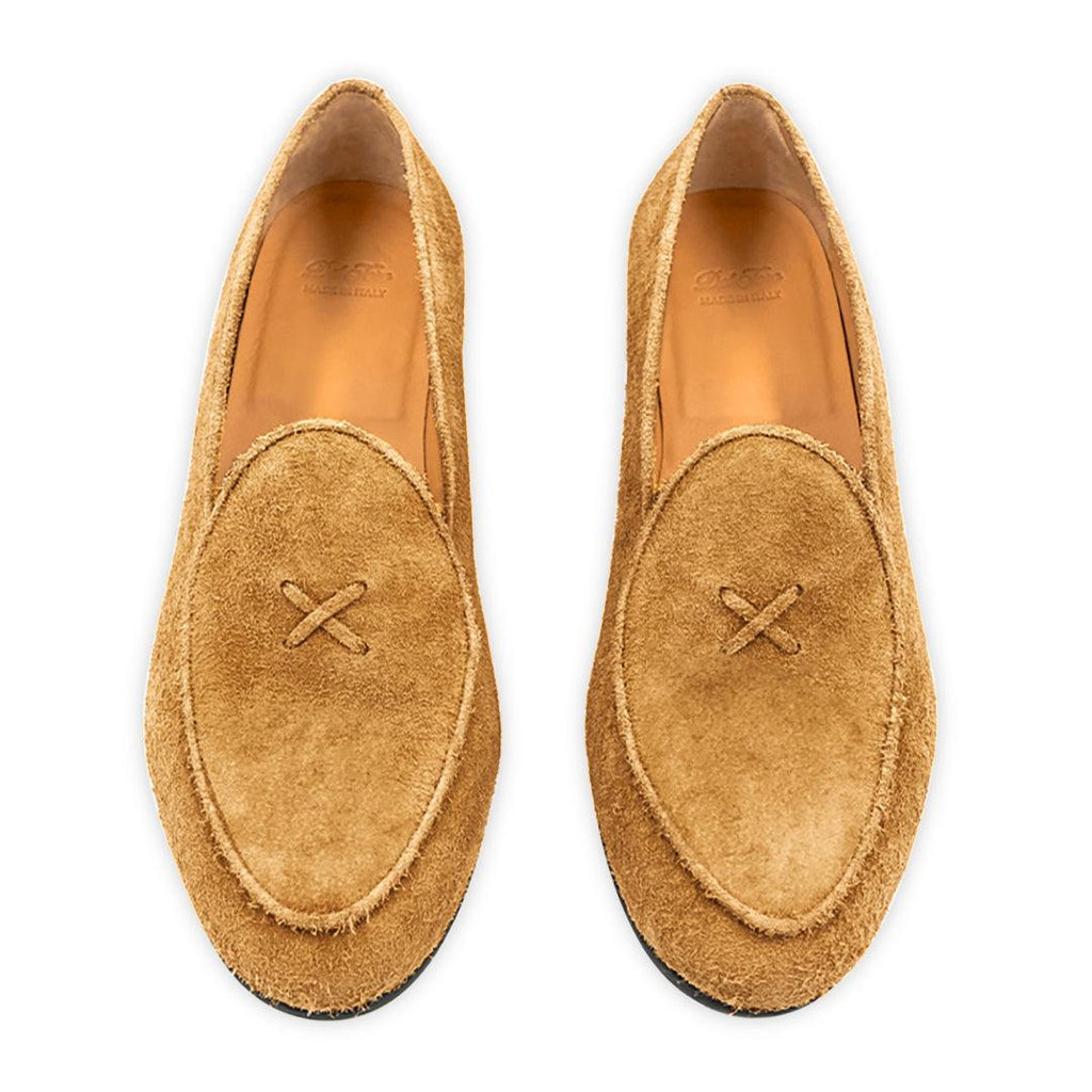 Men's Tan Textured Suede Milano Loafer Del Toro Shoes