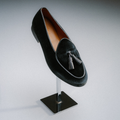 Men's Black Velvet Tassel Loafer Del Toro Shoes