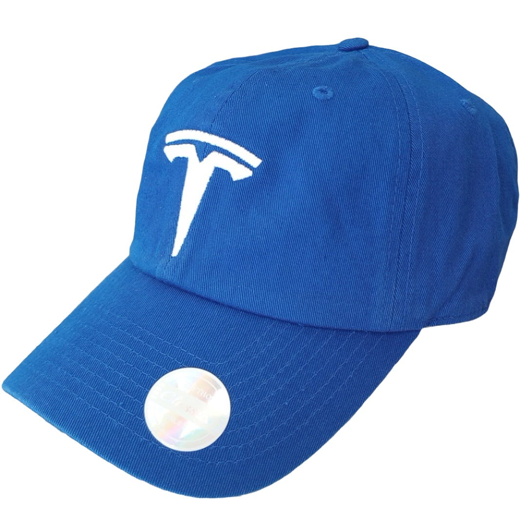 Tesla Logo Embroidered Dad Hat – Premium Cotton Adjustable Cap Peligro Sports