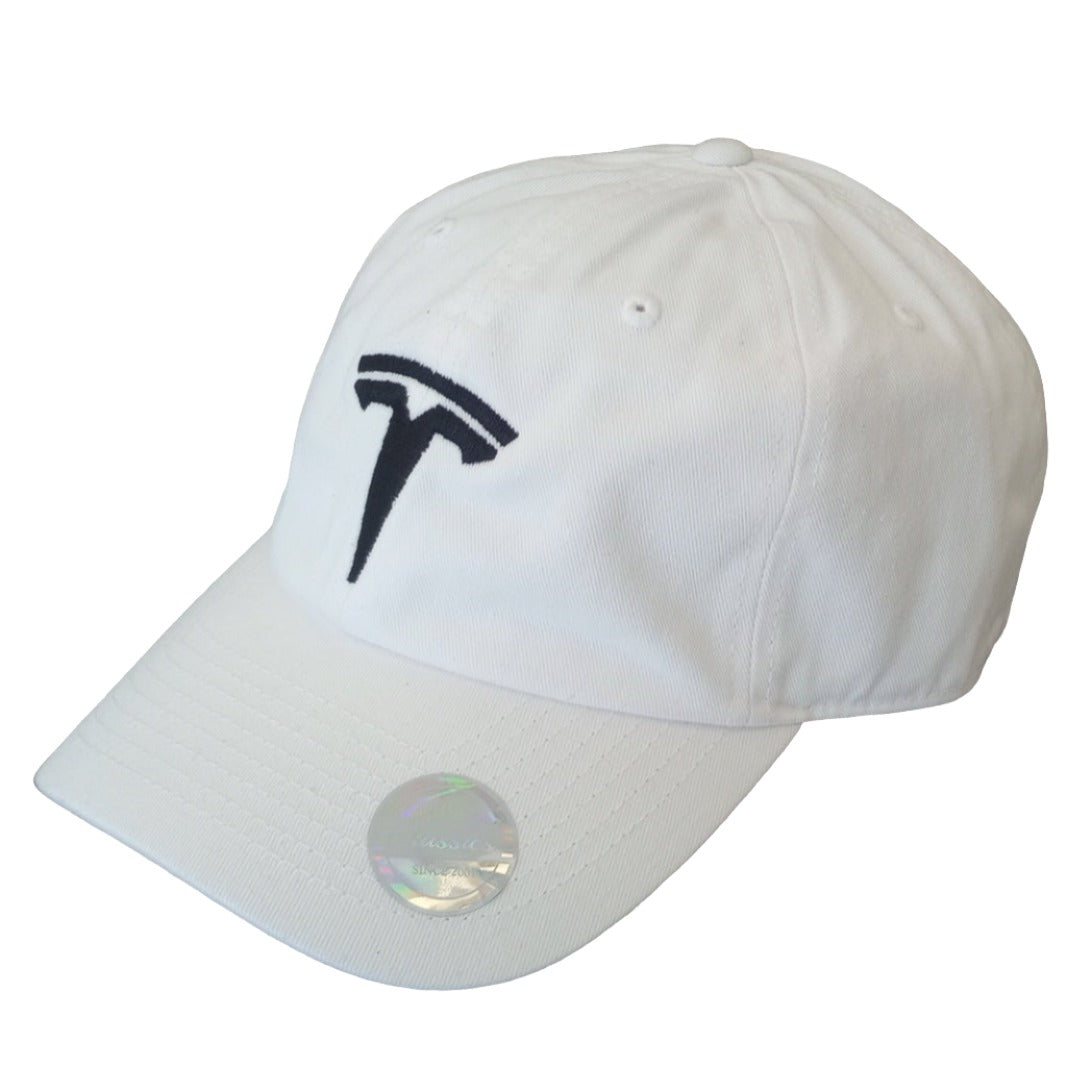 Tesla Logo Embroidered Dad Hat – Premium Cotton Adjustable Cap Peligro Sports