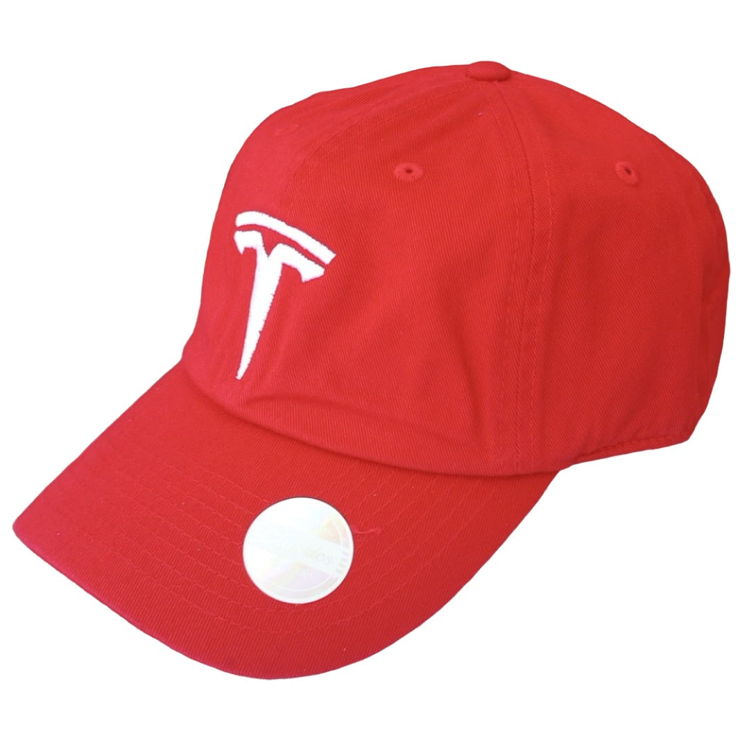 Tesla Logo Embroidered Dad Hat – Premium Cotton Adjustable Cap Peligro Sports