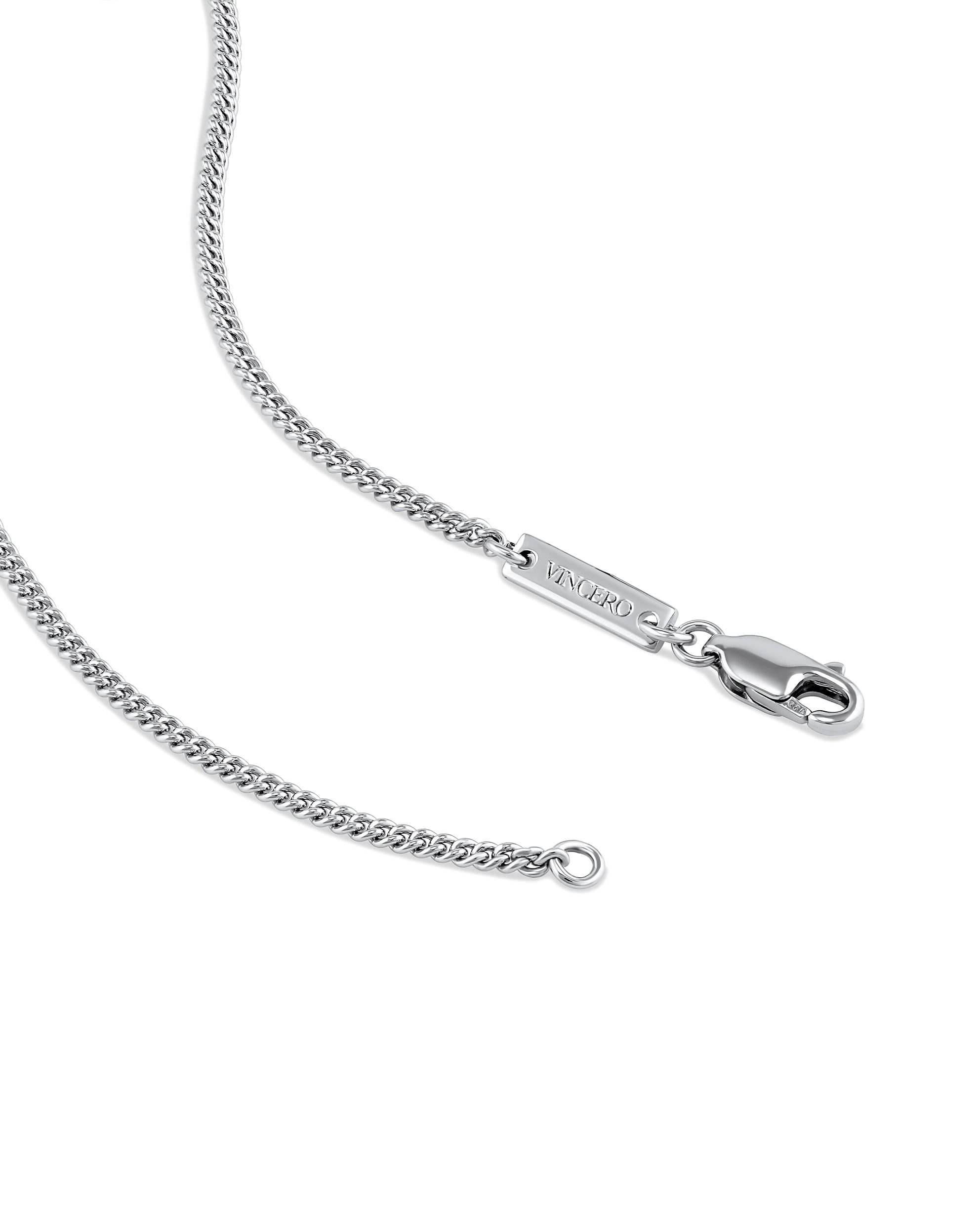Beveled Tag Pendant - Silver