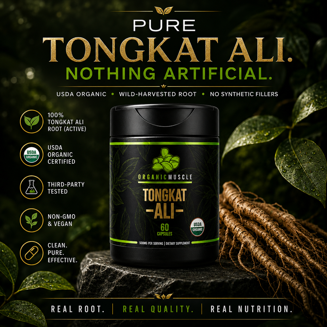 Tongkat Ali Organic Muscle Fitness Supplements