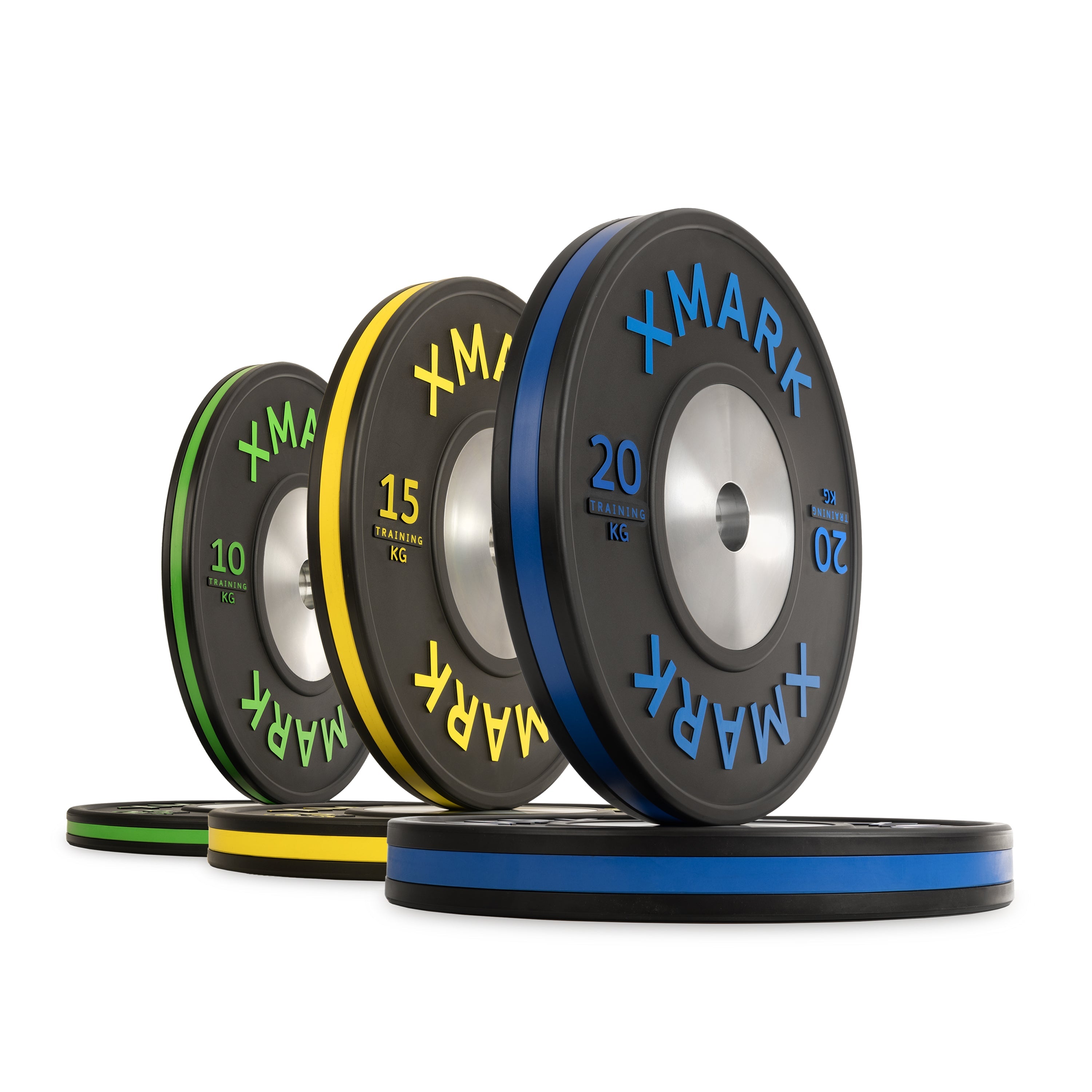 Striped Premium IWF Training Bumper Plates (KG) Pairs and Sets XMARK