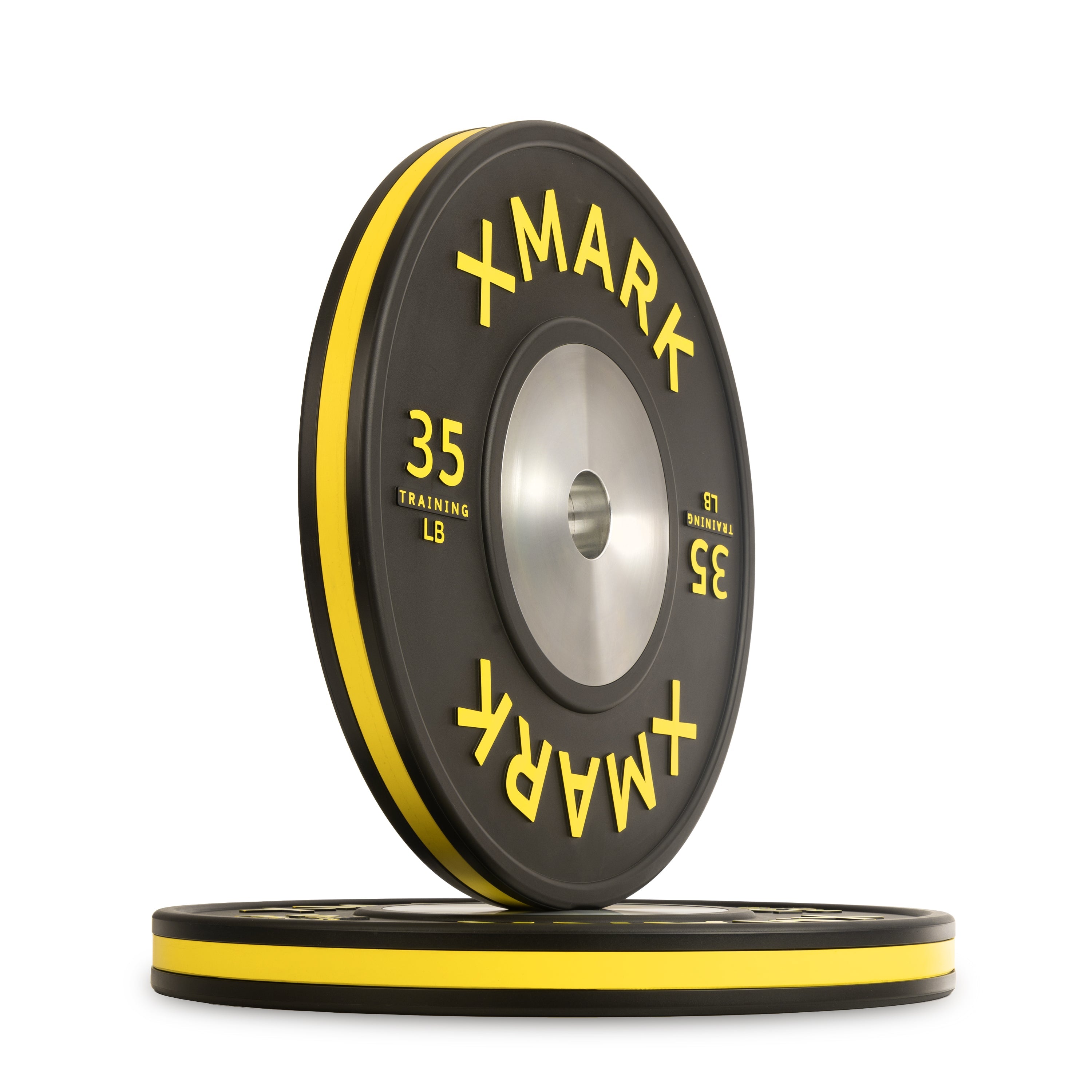 Striped Premium IWF Training Bumper Plates (LB) Pairs and Sets XMARK
