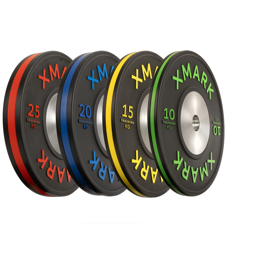 Striped Premium IWF Training Bumper Plates (KG) Pairs and Sets