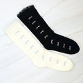 Tulle Top Bow Lined Up Socks Set Of 2