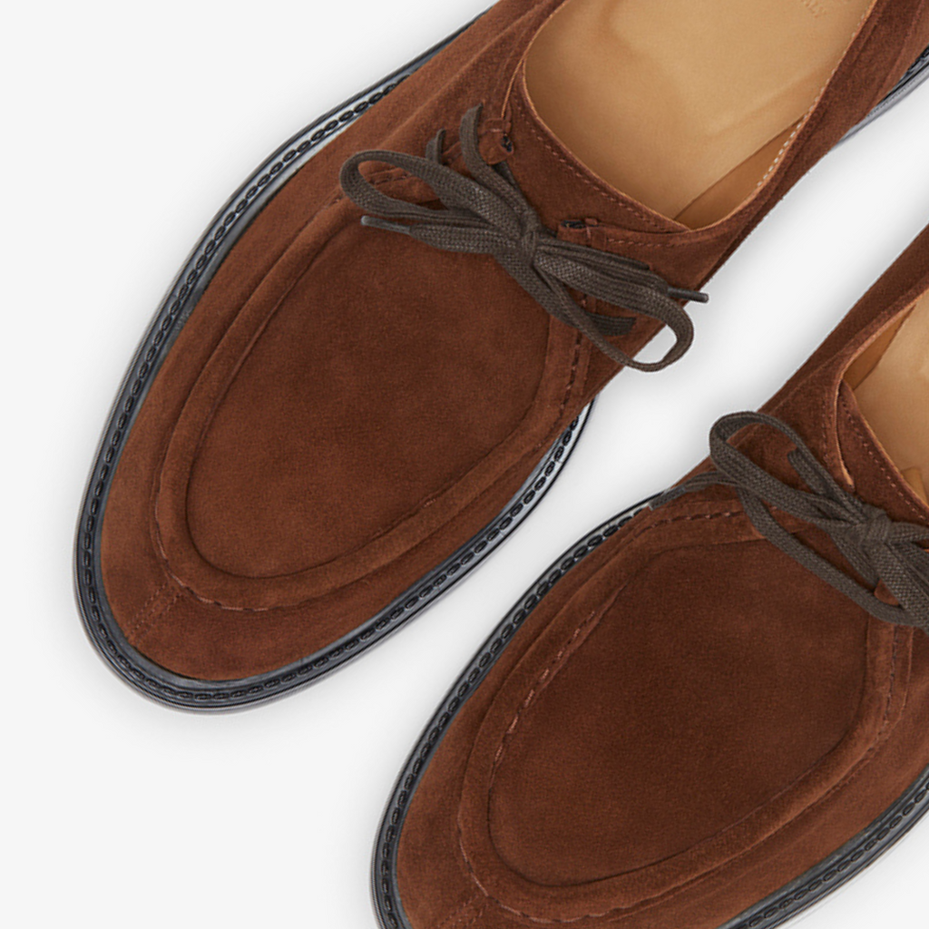 Men's Chestnut Suede Tuscan Moc Boot Del Toro Shoes