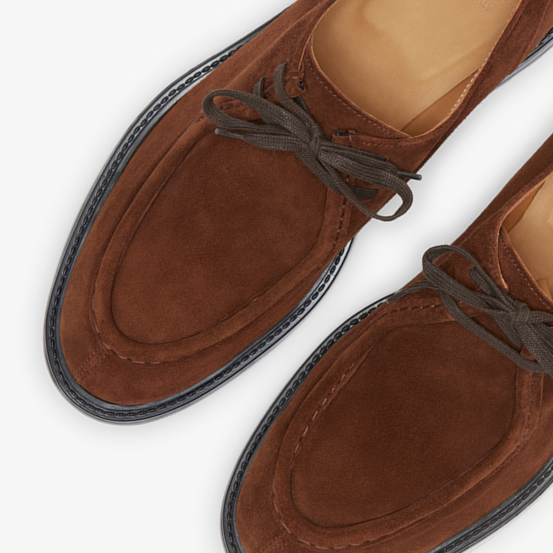 Men's Chestnut Suede Tuscan Moc Boot Del Toro Shoes