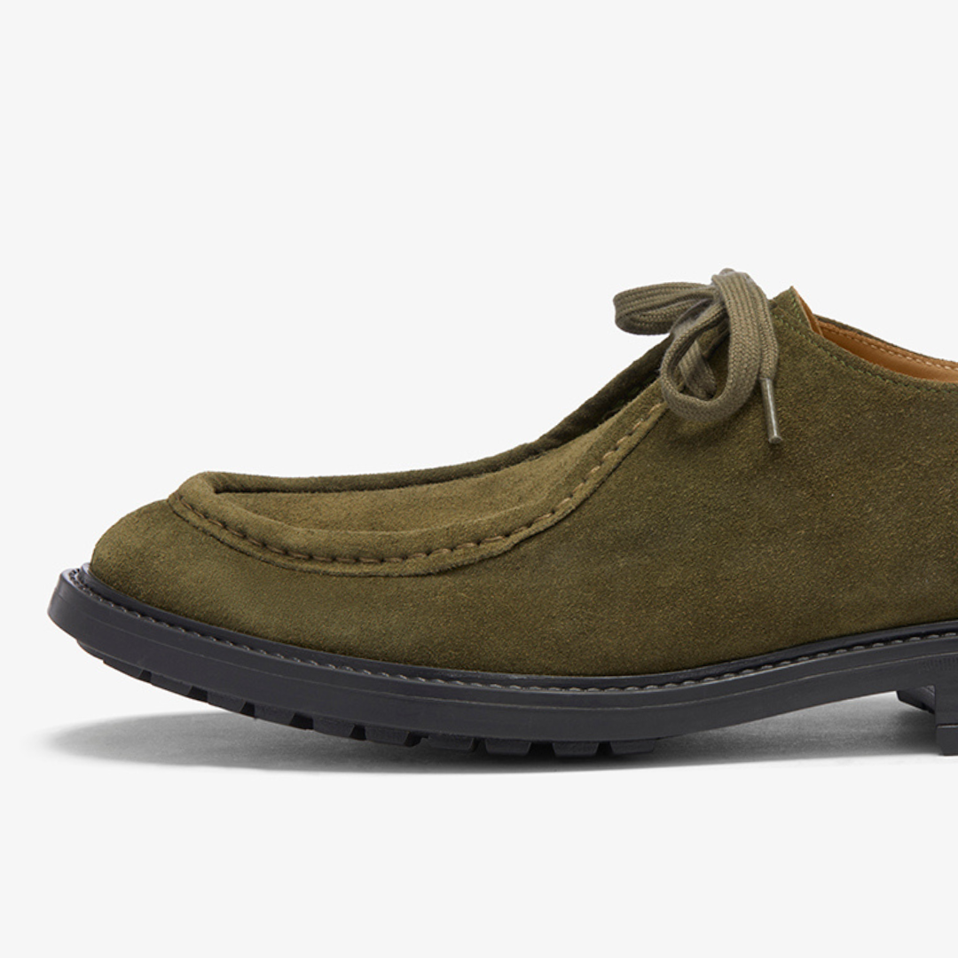 Men's Olive Suede Tuscan Moc Boot Del Toro Shoes