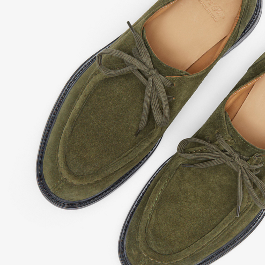 Men's Olive Suede Tuscan Moc Boot Del Toro Shoes
