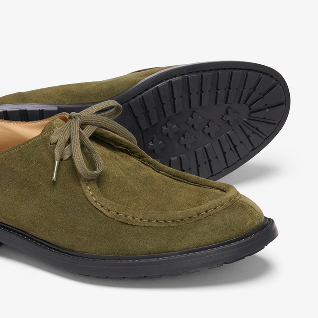 Men's Olive Suede Tuscan Moc Boot Del Toro Shoes