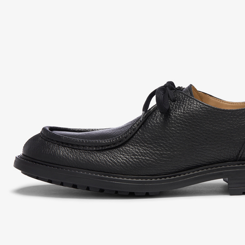 Men's Black Pebbled Leather Tuscan Moc Boot Del Toro Shoes