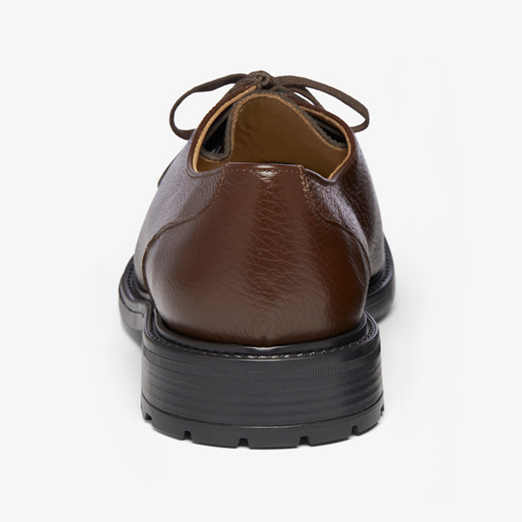 Men's Brown Pebbled Leather Tuscan Moc Boot Del Toro Shoes