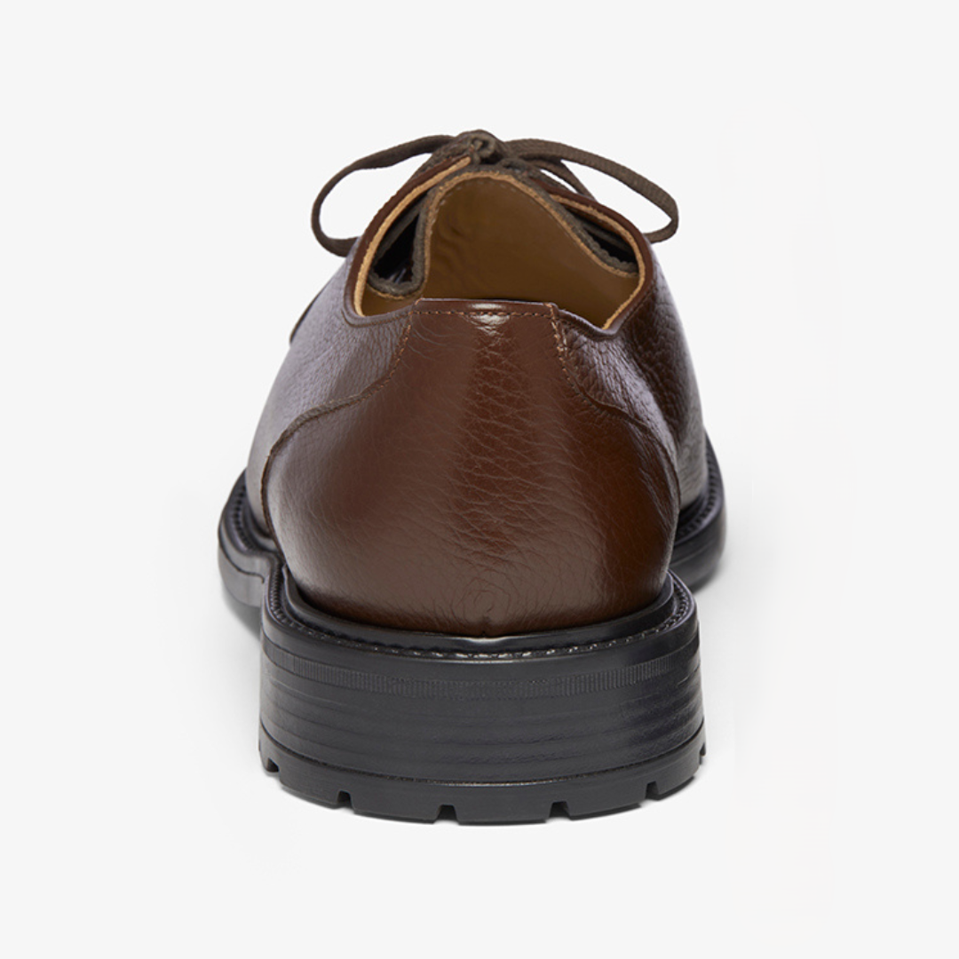 Men's Brown Pebbled Leather Tuscan Moc Boot Del Toro Shoes