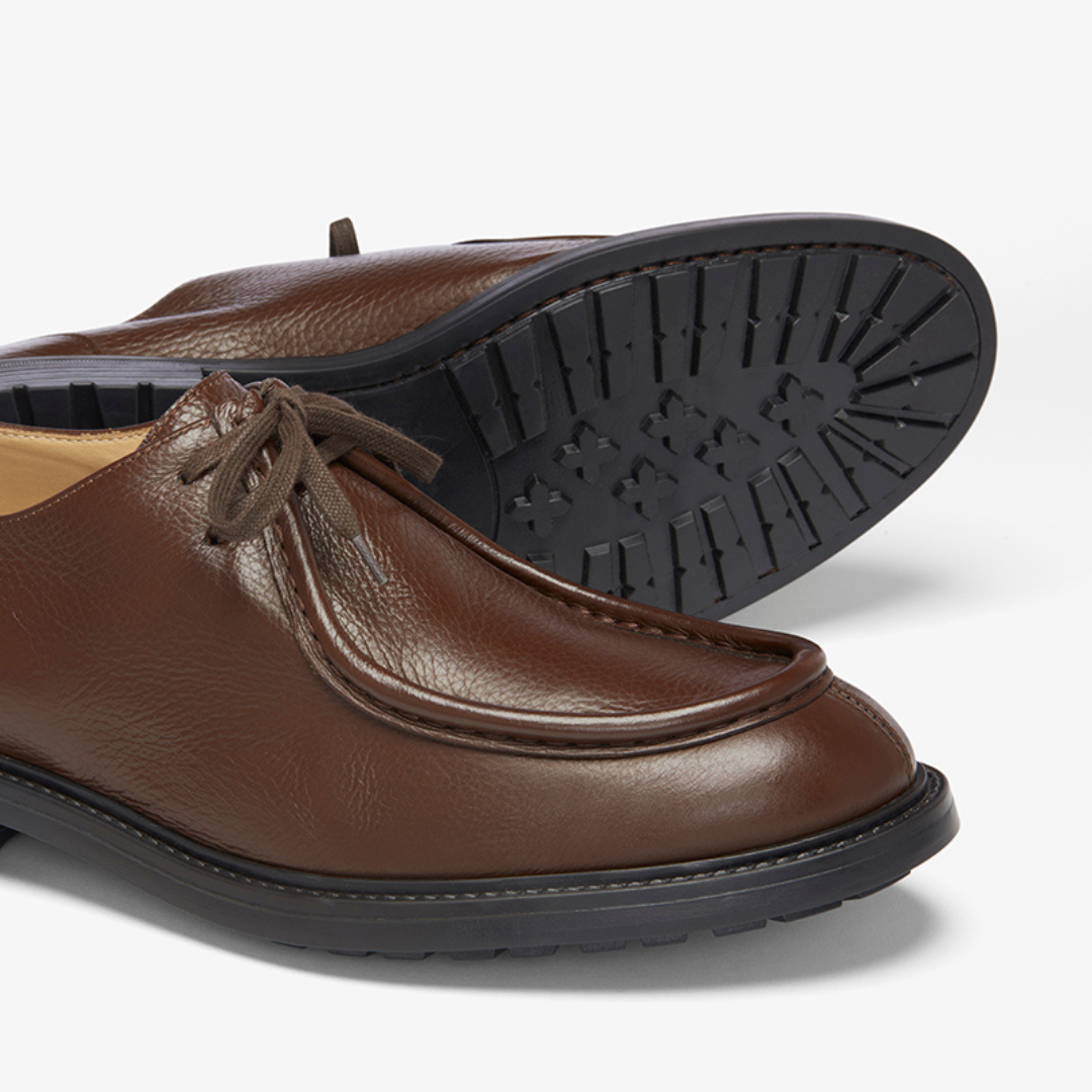 Men's Brown Pebbled Leather Tuscan Moc Boot Del Toro Shoes