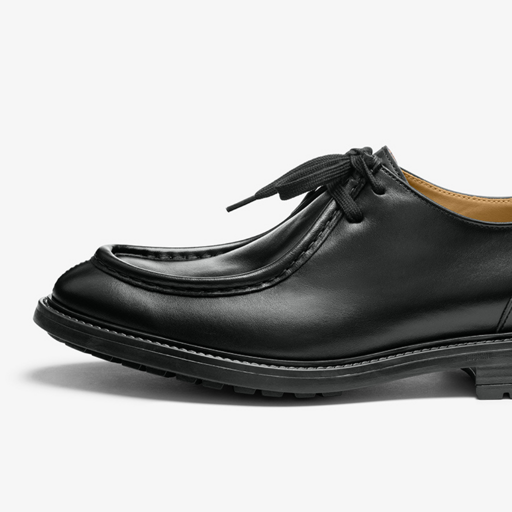 Men's Black Leather Tuscan Moc Boot Del Toro Shoes