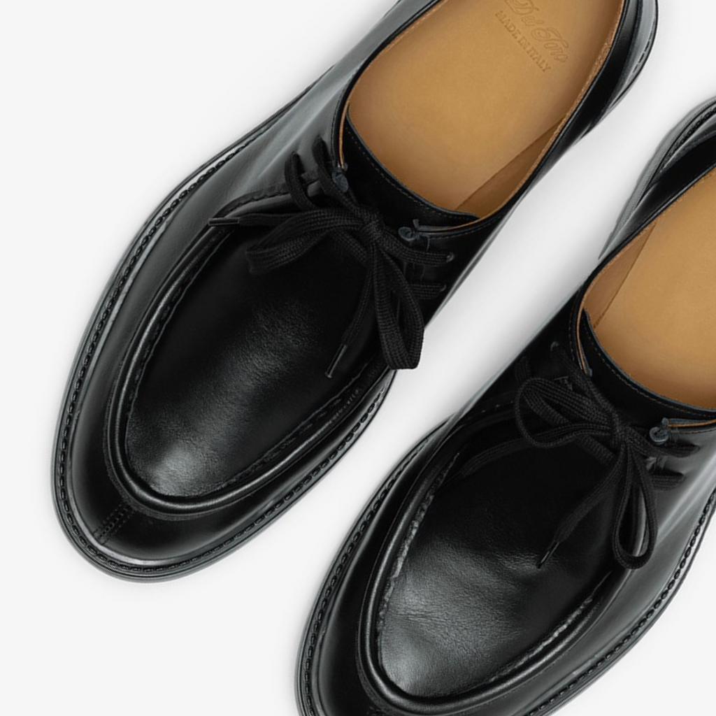 Men's Black Leather Tuscan Moc Boot Del Toro Shoes