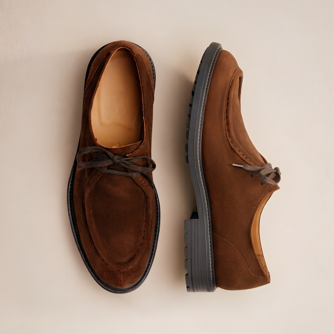 Men's Chestnut Suede Tuscan Moc Boot Del Toro Shoes