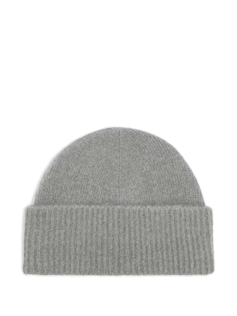AMI PARIS Ribbed Wool Beanie with Turned-Up Hem