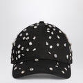 1989 STUDIO Premium Cotton Crystal-Embellished Black Baseball Cap with Adjustable Fit