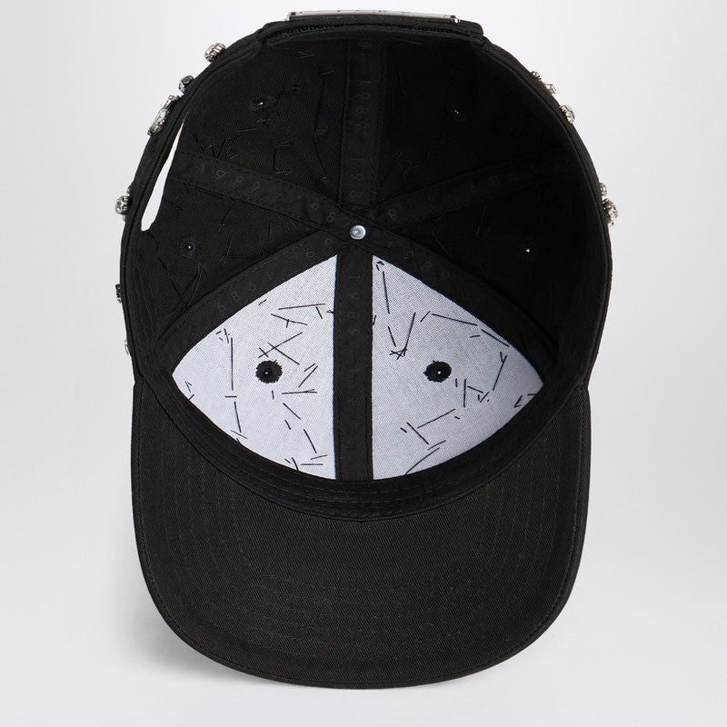 1989 STUDIO Premium Cotton Crystal-Embellished Black Baseball Cap with Adjustable Fit
