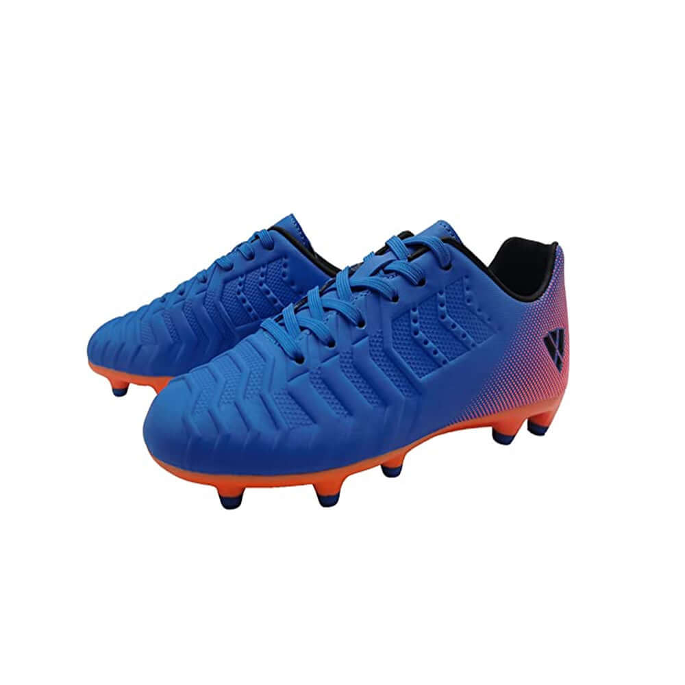 Laguna Junior Kids Firm Ground Soccer Cleats – Royal Blue/Orange
