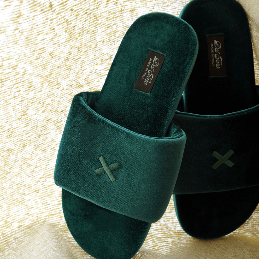 Women's Emerald Velvet House Slide Del Toro Shoes