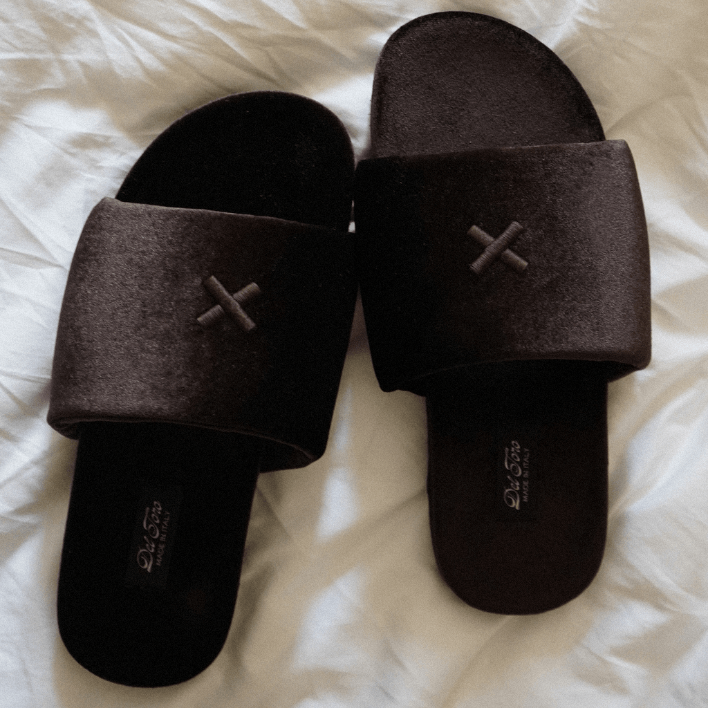 Women's Chocolate Brown Velvet House Slide Del Toro Shoes