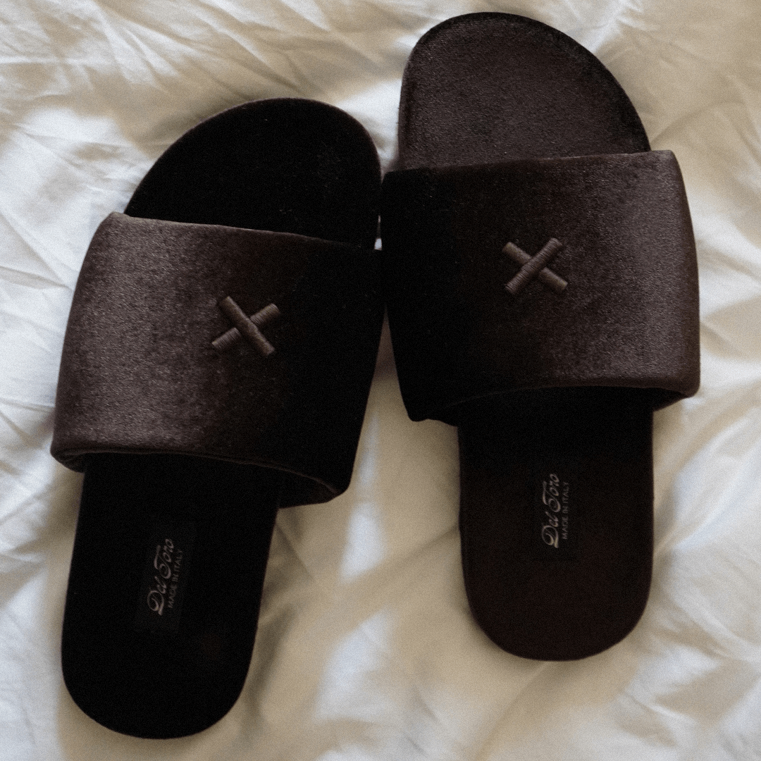 Women's Chocolate Brown Velvet House Slide Del Toro Shoes