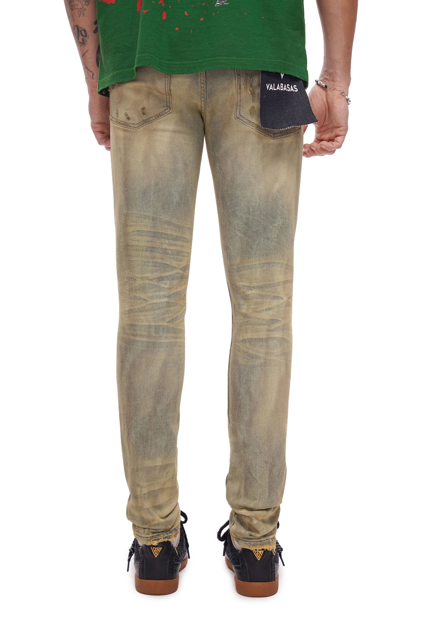 Valabasas Collage Skinny Denim Jean - Vintage Wash