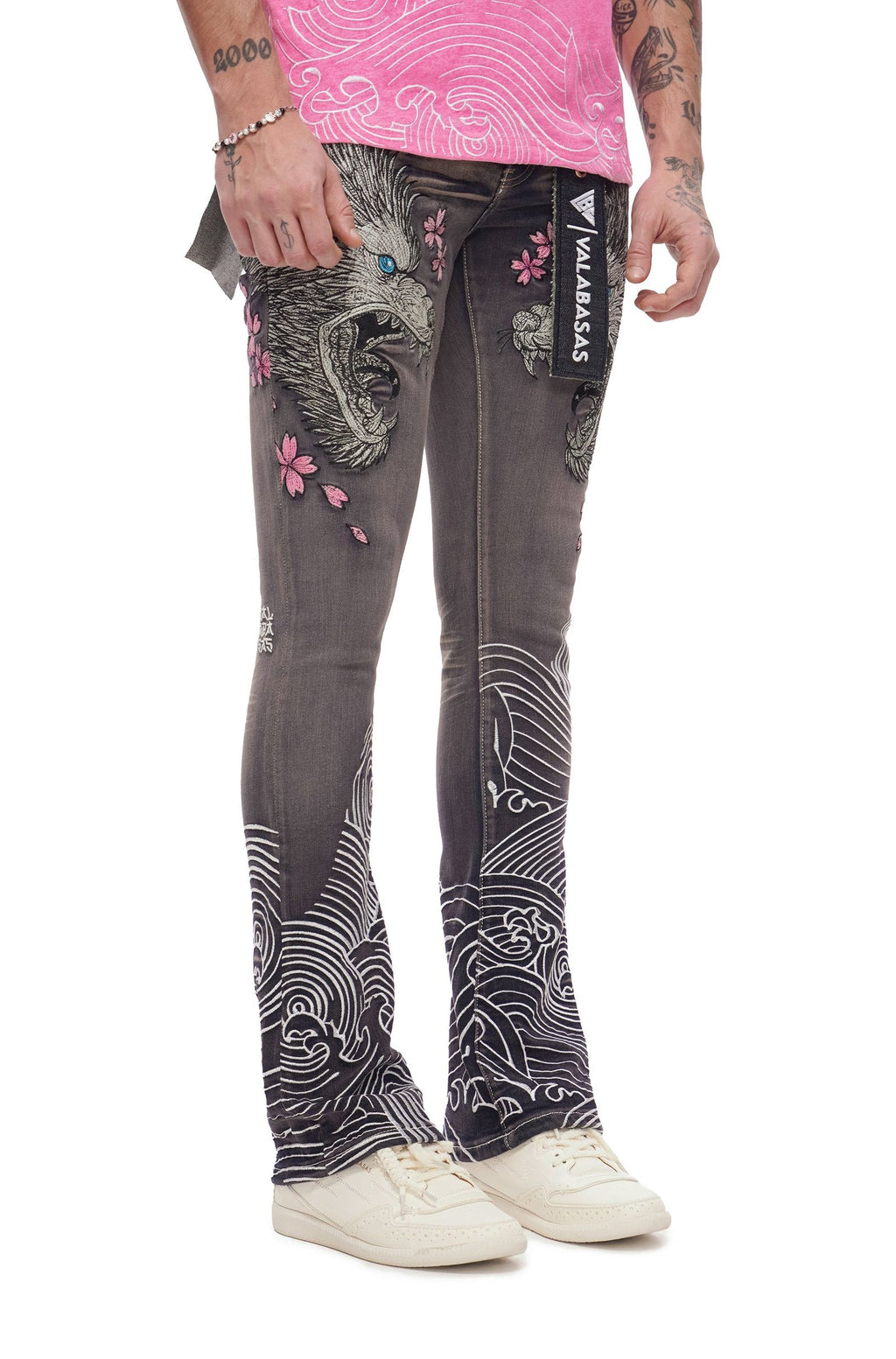 Valabasas Tenka Stacked Denim Jean - Grey Wash