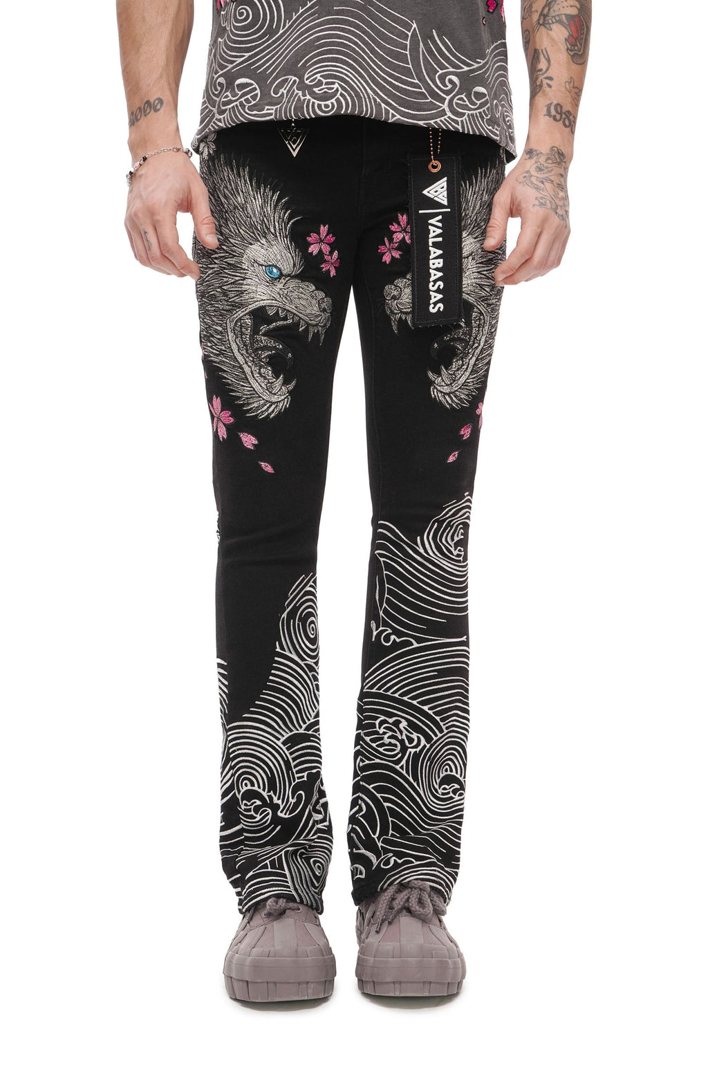 Valabasas Tenka Stacked Denim Jean - Jet Black